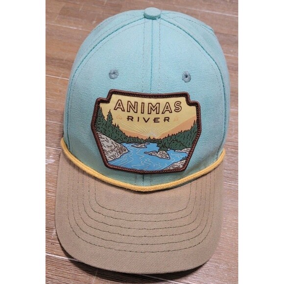 ANIMAS RIVER Patch Hat Sendero Provisions Co Rope Snapback Cap Teal Green Canvas - Picture 1 of 5